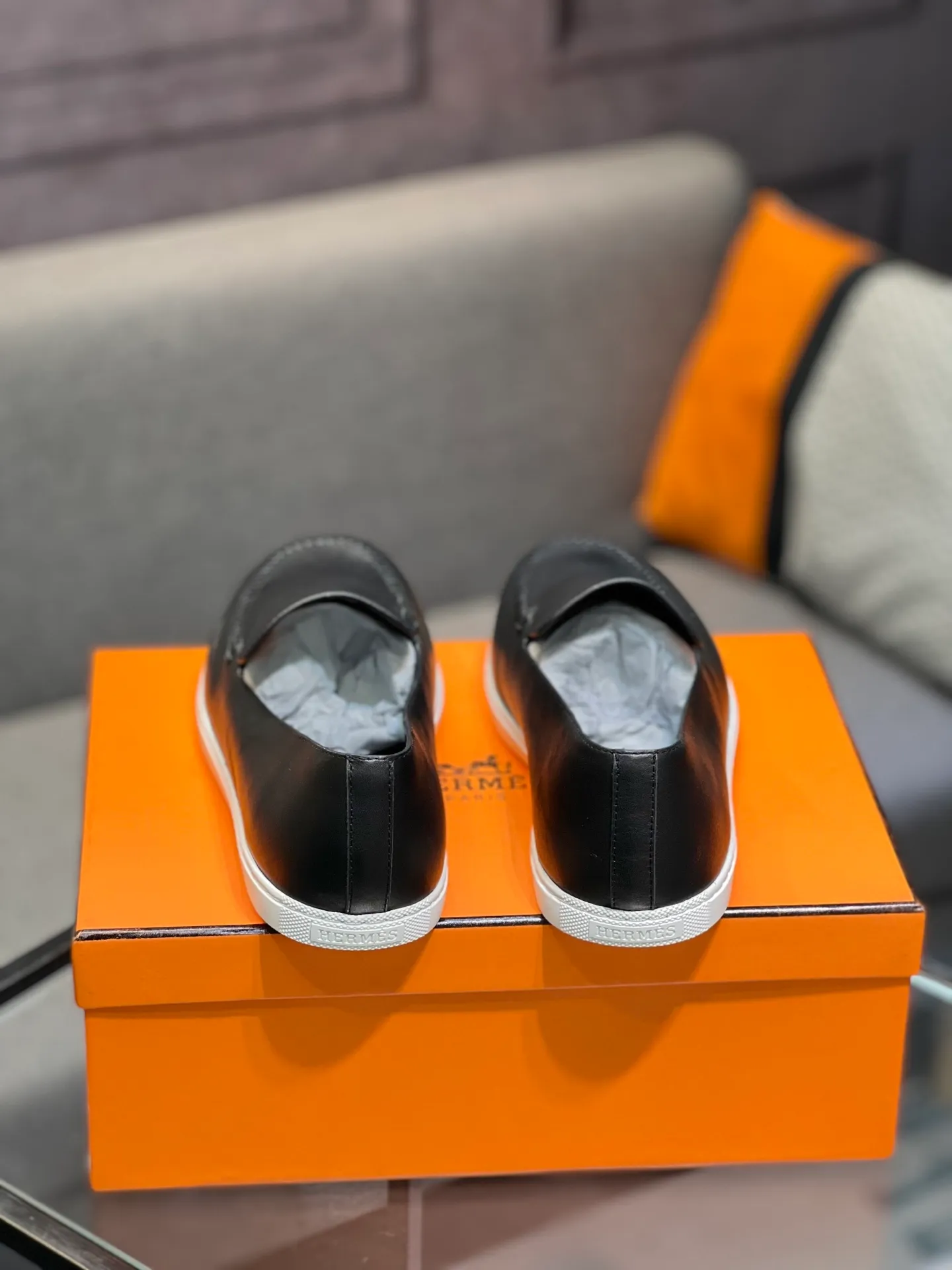 Men's shoes 💰700 [HERMES] Hermès - High-end quality original order 🔍🔍 - Upper: 🔝 cowhide suede splicing design - Inner lining: imported mixed sheepskin - Outsole: TPR foam · Rubber: two-color combined molding outsole - Super high quality control · Fine workmanship: highlighted (high-end, luxury, grade) -Size: 38-44 (45, 46, can be customized)